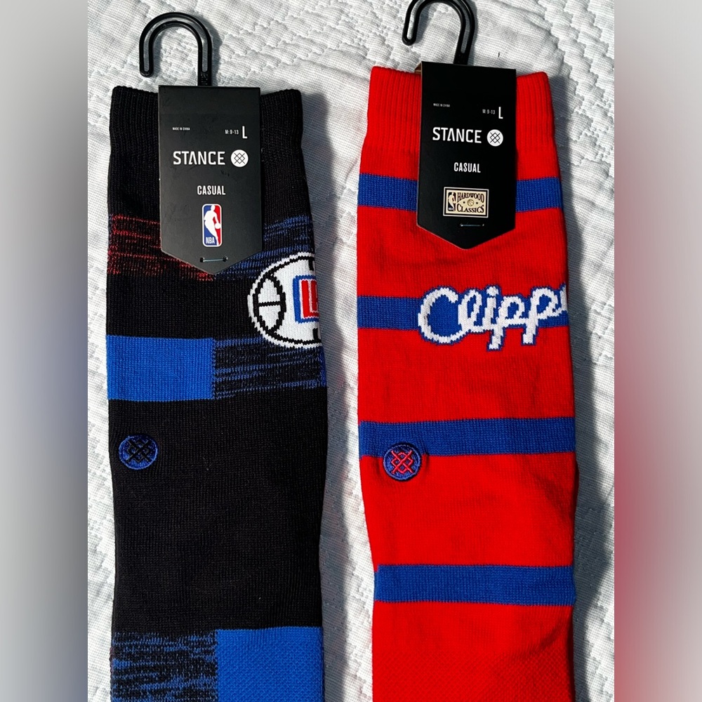 Lot of 2 - Stance Men’s Cryptic Collection Crew Socks & Hardwood Classics NBA